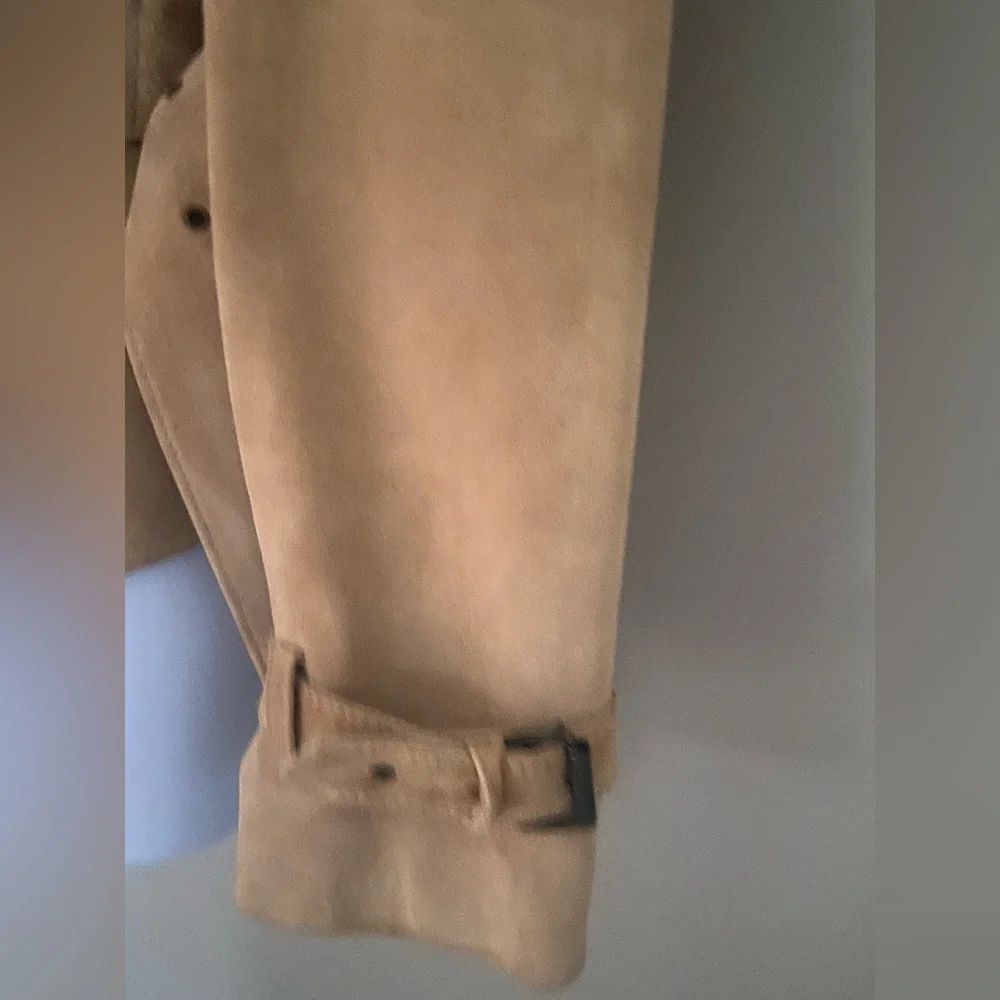 Moda International Vintage Tan Suede Belted Jacket fully lined - Picture 5 of 9